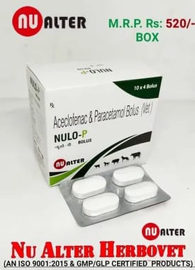 Aceclofenac Paracetamol Bolus, For Clinical, Packaging Type: Box