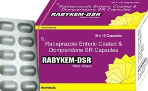 Rabeprazole Domperidone Capsule, 10x10, Prescription