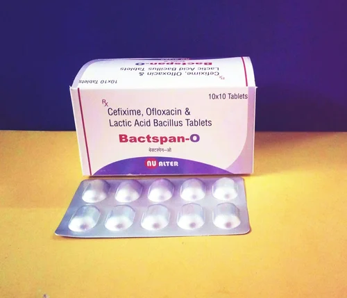 Nualter Cefixime Ofloxacin Lactic Bacillus Tablets, Packaging Type: Blister, Packaging Size: 10x10