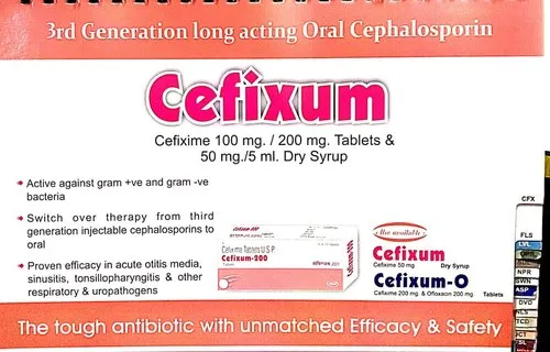 CEFIXUM Cefixime Dispersible Tablets 200mg