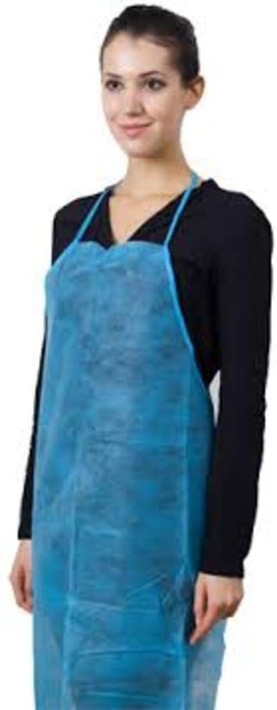 Blue Plain Disposable Apron Non Woven, For Safety & Protection