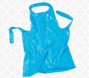 Blue Plain Plastic Disposable Apron, For Safety & Protection, Size: Free Size