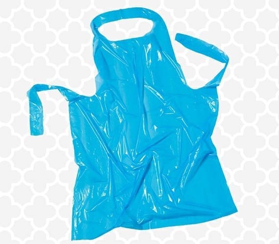 Blue Plain Plastic Disposable Apron, For Safety & Protection, Size: Free Size