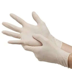 White Latex Examination Gloves