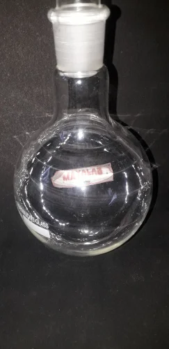 Mayalab Borosilicate Glass Raund bottam flask, Capacity: 1000, Size: 500ml