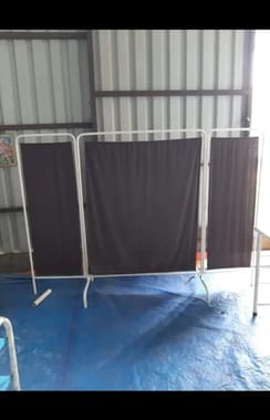 Bed Side Screen With Curtain