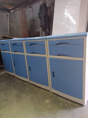 Gems Blue ABS Bedside Lockers, Size: 480 X 480 X 800 mm