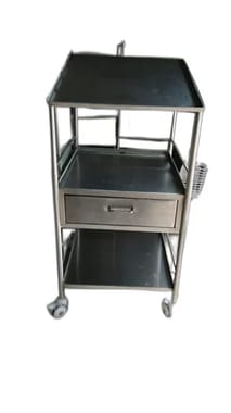 Gems Stainless Steel Hospital Dressing Trolley, Size: L800 X W530 X H900 mm