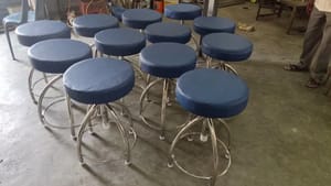 Gems Stainless Steel Lab Stool, For Hospital, Polished