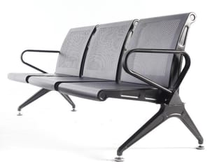 Stainless Steel Silver 3 Seater Waiting Area Chair, For Hospital