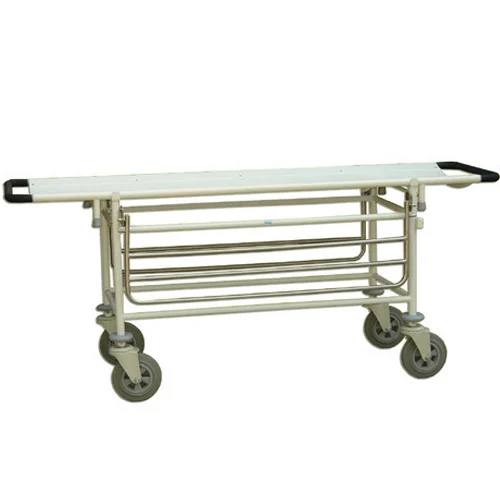 Gems Mild Steel Patient Trolley Stretcher, For Hospitals, Size: L1935 X W570 X H650 mm