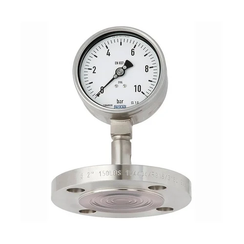 Stainless Steel Flush Flanged Diaphragm Seal Pressure Gauge