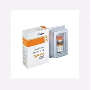 Tigecycline Tiganex 50mg Injection, Prescription, Treatment: Antibacteria