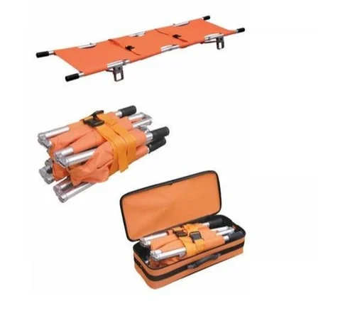 Folding Stretcher Four Fold, Aluminium, Size: 6 Feet