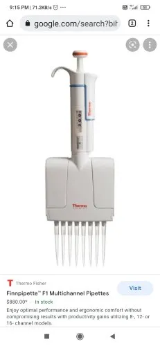 Plastic Thermo multichannel pipette