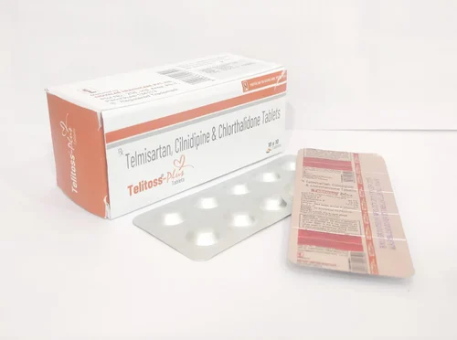 Telitoss-Plus Telmisartan Cilnidipine & Chlorthalidone Tablets, Packaging Type: Box