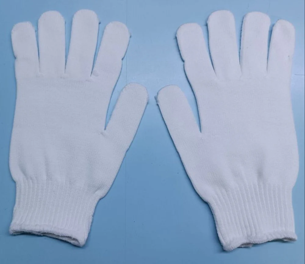 Nylon White Hand Gloves, Size: Free Size