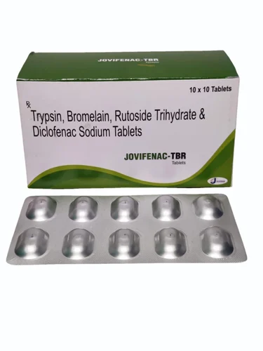 JOVIFENAC TBR:-Trypsin,Bromelain,Rutoside Trihydrate and Diclofenac Sodium Tablets