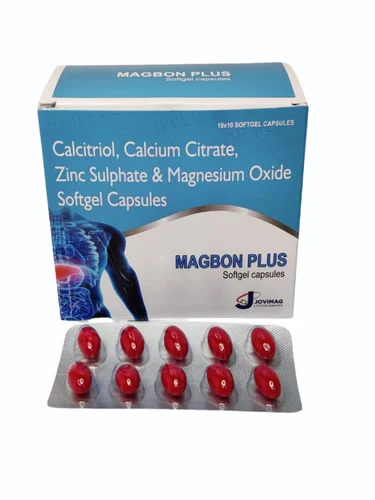 MAGBON PLUS:- Calcitriol Calcium Citrate Zinc Sulphate Magnesium Oxide Softgel Capsules