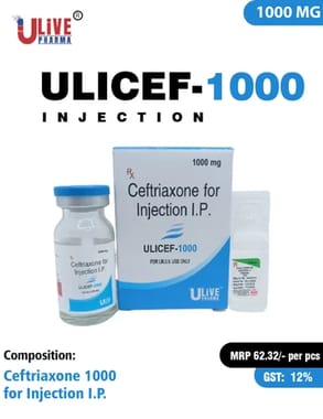 Ceftriaxone 1000 Mg Injection