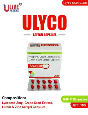 Lycopene Lutein Grape Seed Extract and Zinc Softgel Capsule