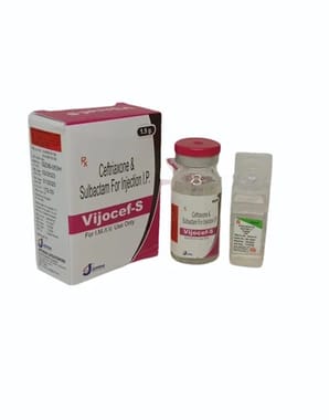 VIJOCEF-S:- Ceftriaxone And Sulbactam Injection 1.5gm