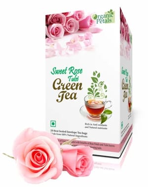 Herbal Sweet Rose Tulsi Green Tea, Leaves