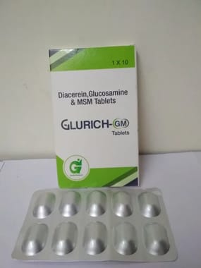 Diacerein, Glucosamine and MSM Tablets