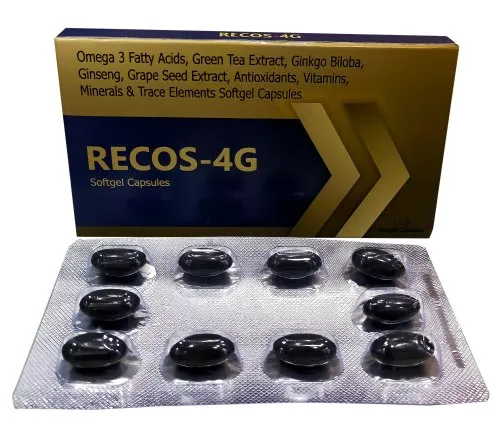 Recos 4G Omega 3 Fatty Acid Softgel Capsule, Innovative Healthcare, Non prescription