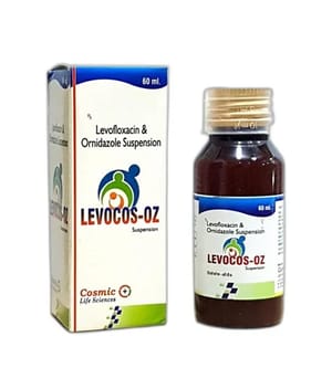 Antibiotic LEVOCOS-OZ SUSPENSION (Levofloxacin + Ornidazole), Packaging Size: 60 ml