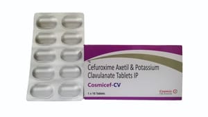 COSMICEF-CV TAB (Cefuroxime Axetil 500mg + Potassium Slavulanate 125mg)