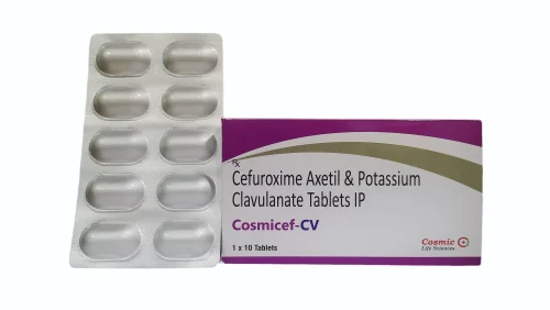 COSMICEF-CV TAB (Cefuroxime Axetil 500mg + Potassium Slavulanate 125mg)