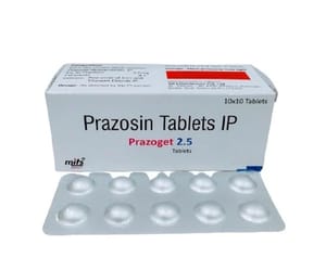 PRAZOGET Prazosin Tablets, 2.5 mg