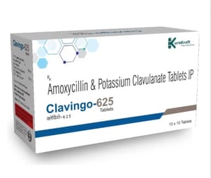 Amoxycillin (500mg) + Clavulanic Acid (125mg) - Auglido-CV 625 Tablets