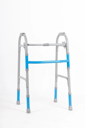 Silver Adjustable Folding Walker, Age Group: Adult Walkers