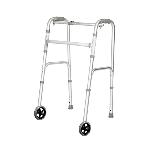 Steel Folding Walker With Wheel