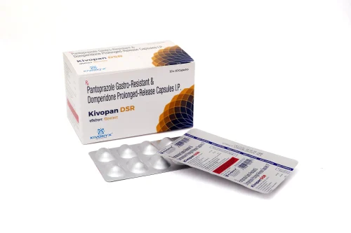 Kivopan DSR Pantoprazole 40 Mg Domperidone Capsule, Packaging Type: Box, 10x10 Capsules