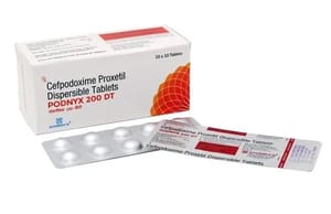 Podnyx 200 DT Cefpodoxime Dispersible Tablets, For Antibiotic, 200mg