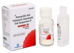 Kivomox CV Amoxycillin And Potassium Clavulanate Dry Syrup 228.5, Packaging Type: Glass Bottle With Wfi