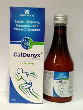 Caldonyx Suspension Calcium Zinc Magnesium Vitamin D3 syrup, Packaging Type: Bottle, Packaging Size: 200 ml