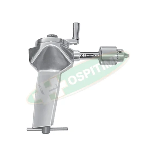 Steel Hospitime Micro Closed Gear Hand Bone Drill, For Trauma Surgery