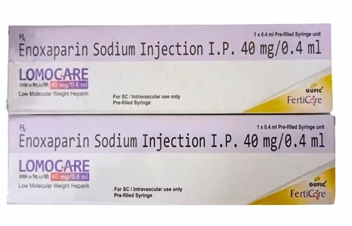 LOMOCARE 40MG ( ENOXAPARIN SODIUM INJ IP 40MG/0.4ML)