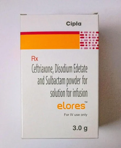 Elores 3.0g ( Ceftriaxone, Disodium Edetate And Sulbactam Powder For Solution For Infusion )