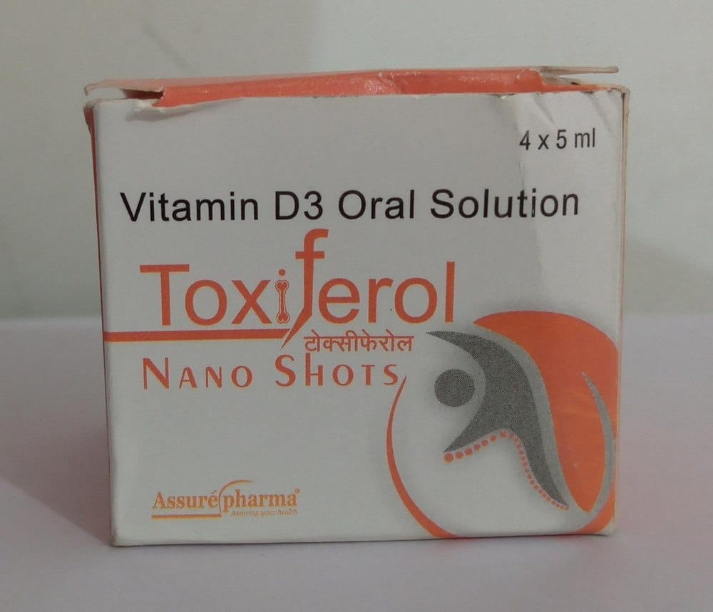 Cholecalciferol 60,000 Iu VITAMIN D3 NANO SHOTS, 5 Ml X 4 Nos