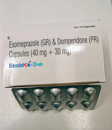 ESOBLOK D 40MG( ESOMEPRAZOLE (GR) & DOMPERIDONE (PR) CAPSULES (40MG + 30MG))