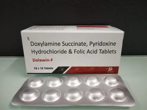 Doxylamine Succinate 10 Pyridoxine HCL 10 Folic Acid 2.5, Prescription, Packaging Type: Alu Alu