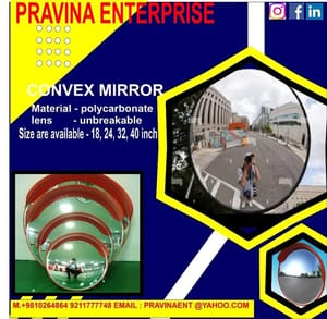 CONVEX MIRROR, For Road Safety, Size: 18" 24" 32" Or 40"