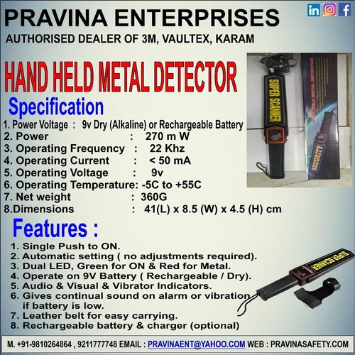 Super Scanner Hand Held Metal Detector