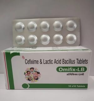 Cefixime 200 Mg & Lactic Acid Bacillus 60 Million Spores