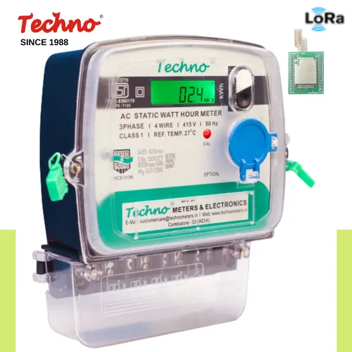 Three Phase Multifunction Lora Enable Electronic Energy Meter (With Lcd)